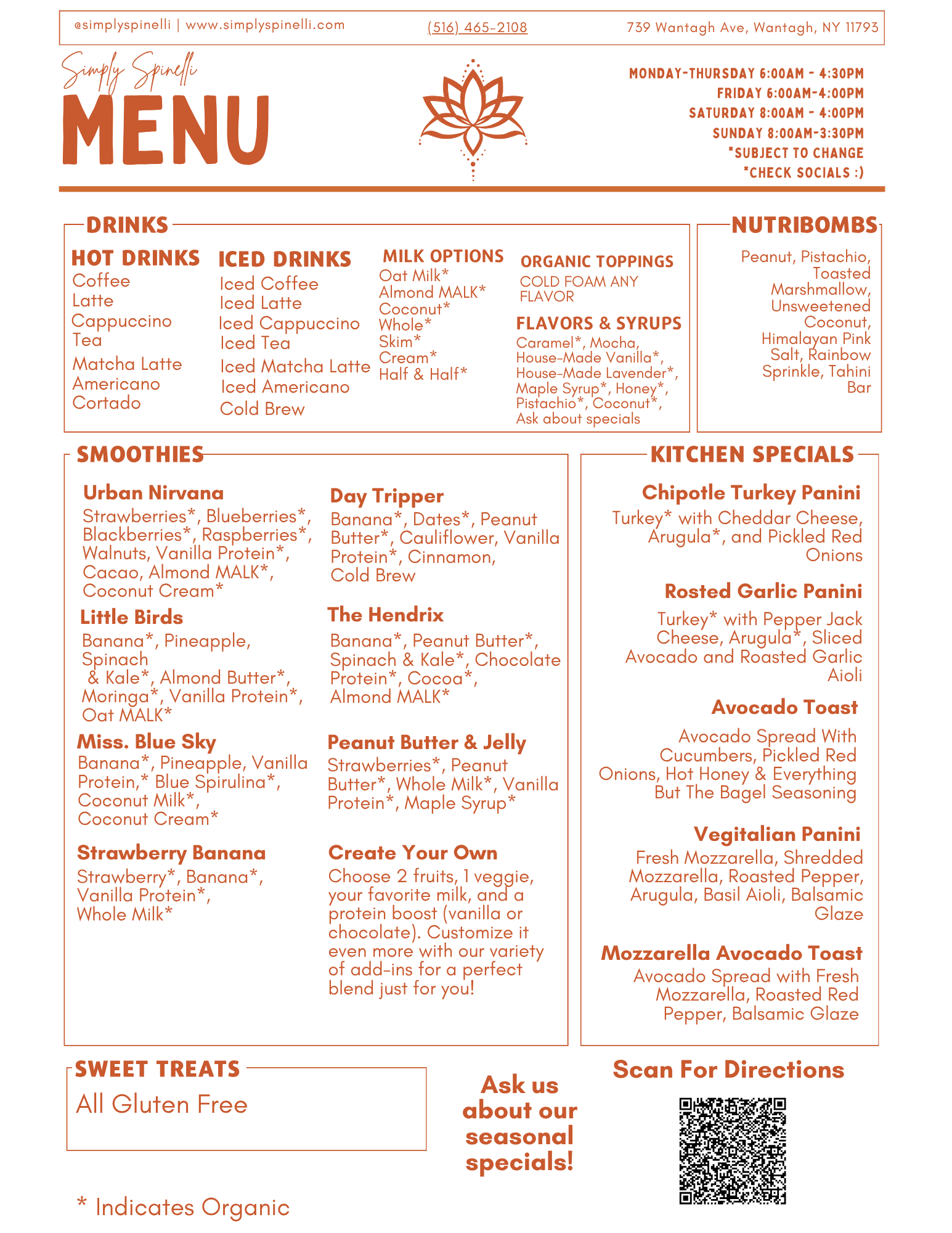 *Please be advised that our menu may change a little bit everyday so we ...